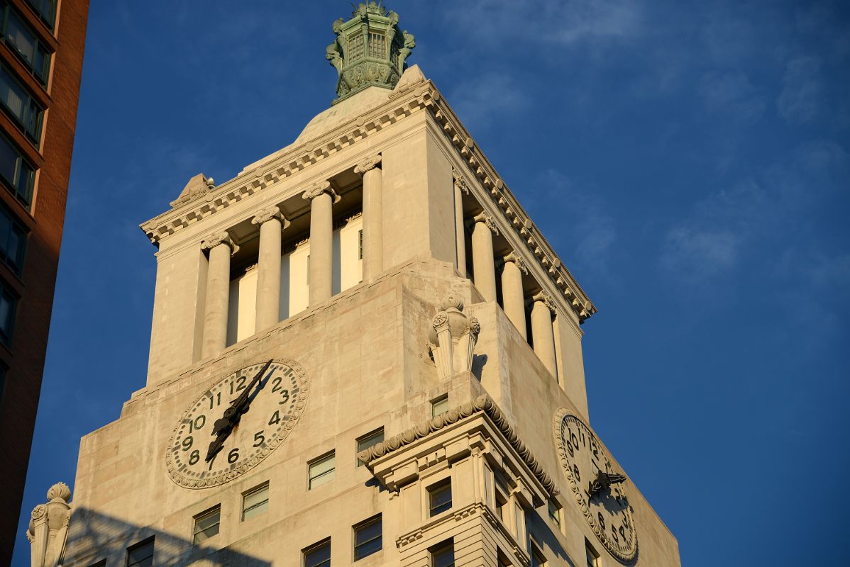 08-3 Con Edison Building Clock And The Tower of Light At The Top Just Before Sunset In Union Square Park New York City